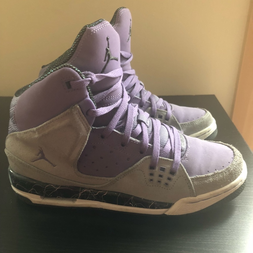 Jordan, girls 6Y, gray and purple